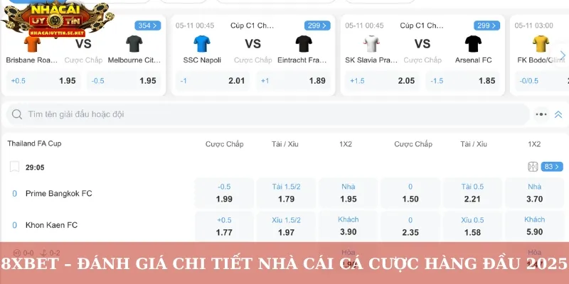 8XBET – Đánh Giá Chi Tiết Nhà Cái Cá Cược Hàng Đầu 2025 1 8xbet