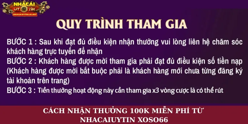 Xoso66 Tặng 100K – Nhận Ngay Ưu Đãi Không Cần Nạp Đầu Tiên 3 Cách nhận thưởng 100K miễn phí từ nhacaiuytin Xoso66