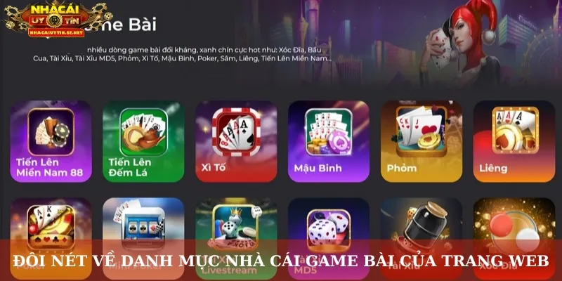 Đôi nét về danh mục nhà cái game bài của trang web