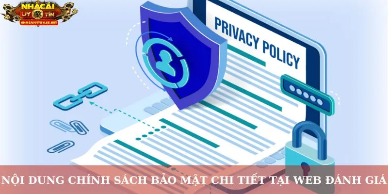 Nội dung chính sách bảo mật chi tiết tại web đánh giá