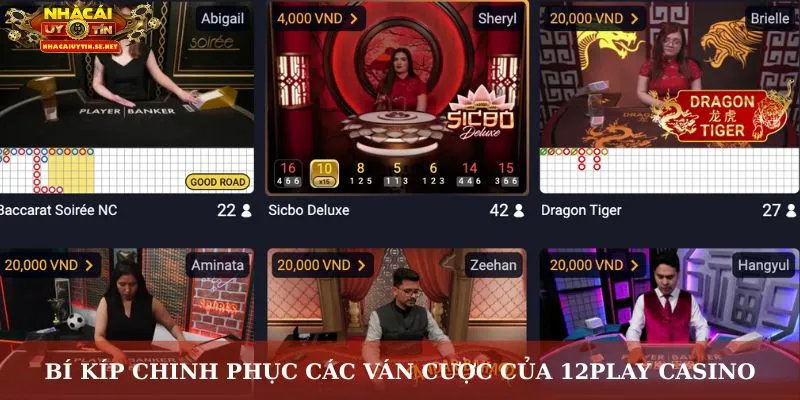 12PLAY Casino – Sân Chơi Đẳng Cấp Với Trải Nghiệm Như Thật 5 Bí kíp chinh phục các ván cược của 12Play Casino