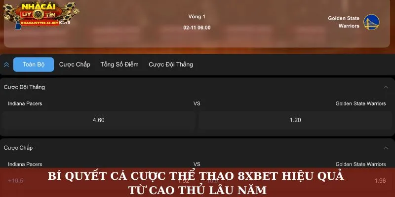 Bí quyết cá cược thể thao 8Xbet hiệu quả từ cao thủ lâu năm