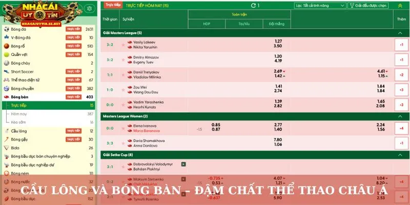 Thể Thao FB88 – Sân Chơi Cá Cược Sôi Động Hàng Đầu 5 Cầu lông và bóng bàn – Đậm chất thể thao châu Á