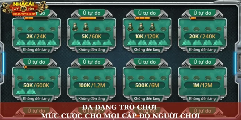 Đa dạng trò chơi – Mức cược cho mọi cấp độ người chơi