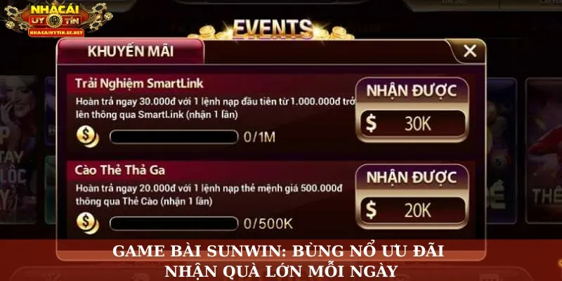 Game bài Sunwin: Bùng nổ ưu đãi, nhận quà lớn mỗi ngày