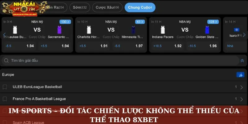 IM Sports – Đối tác chiến lược không thể thiếu của thể thao 8Xbet