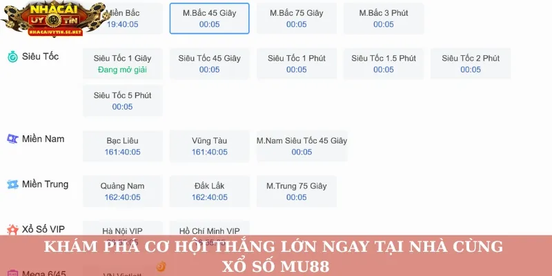 Xổ Số MU88 – Sân Chơi May Mắn, Giải Thưởng Khủng Chờ Bạn 2 Khám phá cơ hội thắng lớn ngay tại nhà cùng xổ số MU88