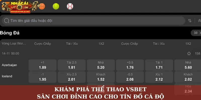 Khám phá thể thao VSBET: Sân chơi đỉnh cao cho tín đồ cá độ