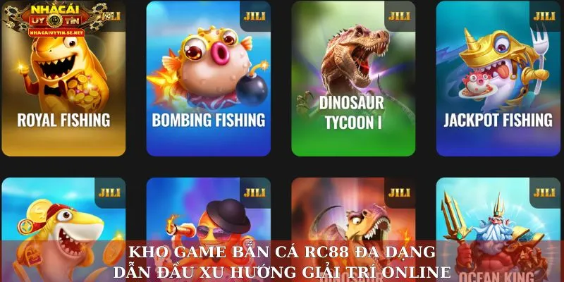 Kho game bắn cá RC88 đa dạng, dẫn đầu xu hướng giải trí online