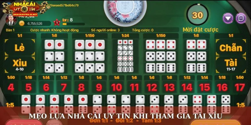 Mẹo lựa nhà cái uy tín khi tham gia tài xỉu