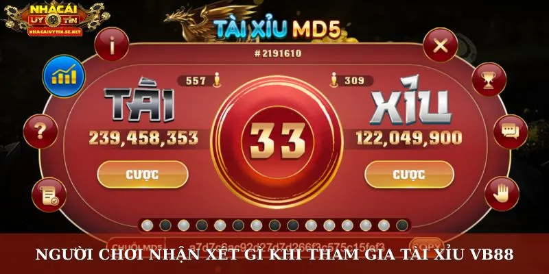 Tài Xỉu VB88 – Sân Chơi Uy Tín Cho Người Yêu Đỏ Đen 5 Người chơi nhận xét gì khi tham gia tài xỉu VB88