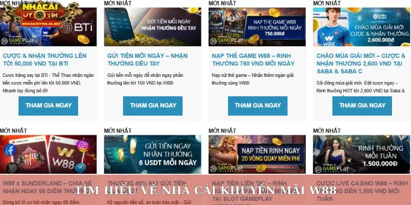 Tìm hiểu về nhà cái khuyến mãi W88