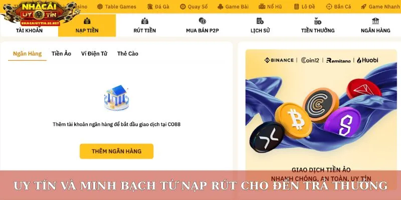 Bắn cá Co88 – Địa chỉ bắn cá hấp dẫn số 1 hiện nay 3 Uy tín và minh bạch từ nạp rút cho đến trả thưởng